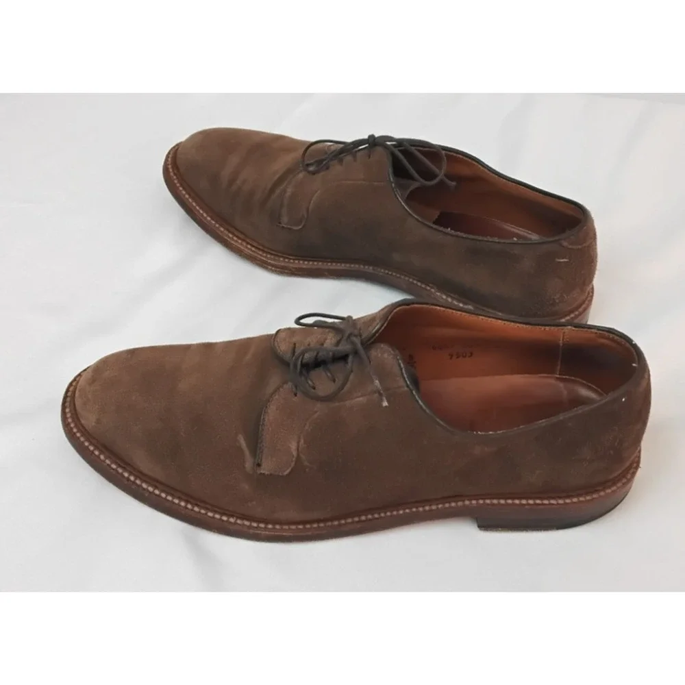 Alden New England Suede Dress Shoes Size 12 B/D Brown Leather #Z5780